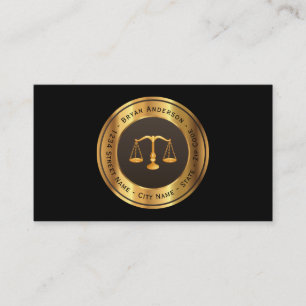 Attorney at at Law Guld Affärskort Visitkort
