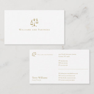 ATTORNEY AT LAG Elegant Classy Golden Visitkort