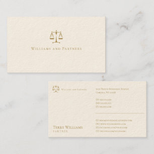 ATTORNEY AT LAG Elegant Classy Golden Visitkort
