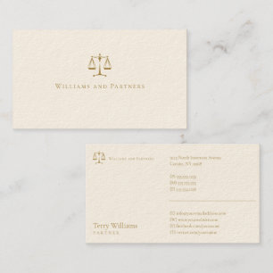 ATTORNEY AT LAG Elegant Classy Golden Visitkort