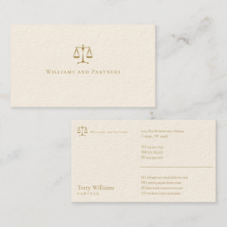 ATTORNEY AT LAG | Elegant Classy Golden Visitkort