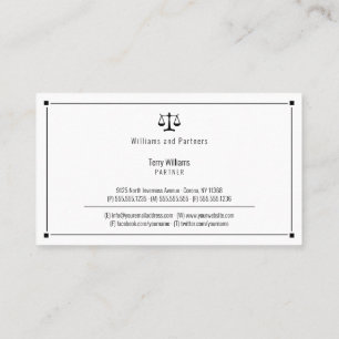 ATTORNEY AT LAG Elegant-klass Visitkort