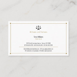 ATTORNEY AT LAG Elegant-klass Visitkort