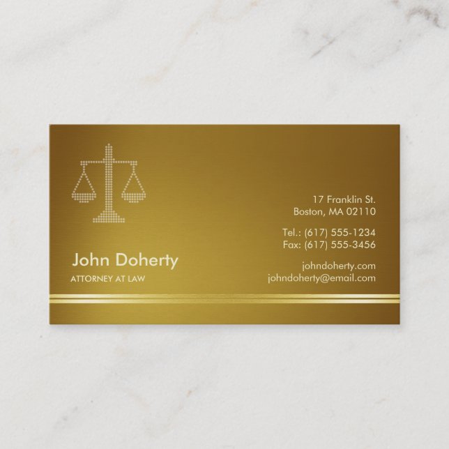 ATTORNEY AT LAG | Elegant Visitkort (Framsida)