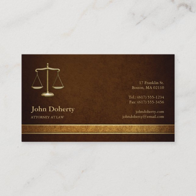 ATTORNEY AT LAG | ELEGANT VISITKORT (Framsida)
