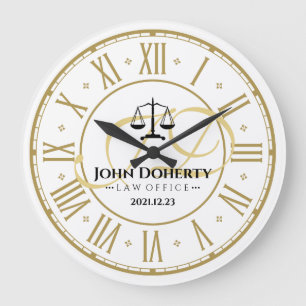 ATTORNEY AT LAG Golden Personalizable Square Wal Stor Klocka
