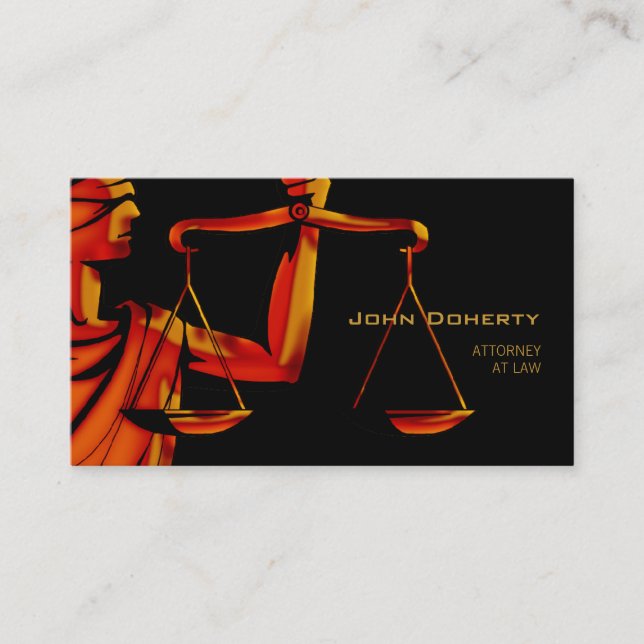 ATTORNEY AT LAW - AFFÄRSKORT VISITKORT (Framsida)