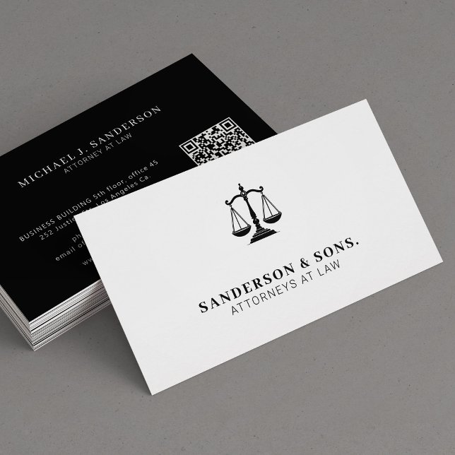 Attorney at law lawyer professional white visitkort (Skapare uppladdad)