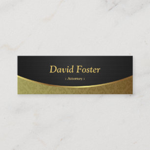 Attorney - Black Guld Damask Mini Visitkort
