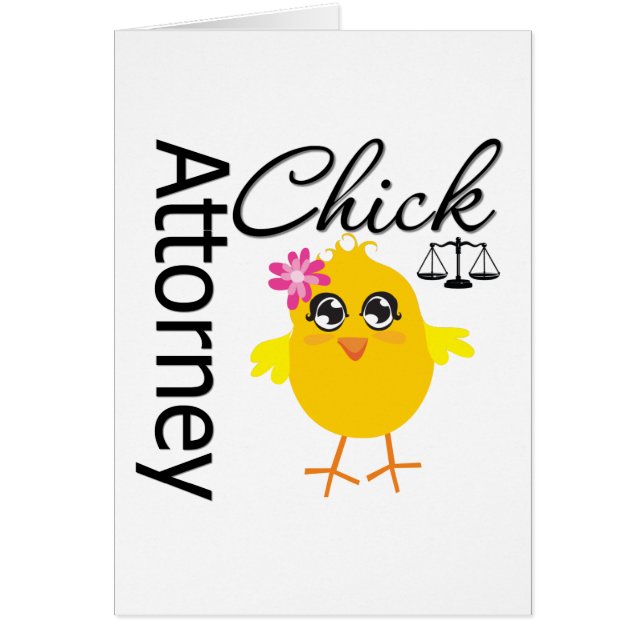 Attorney Chick v1 Hälsningskort (Framsidan)