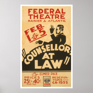 Attorney Drama 1938 WPA Poster