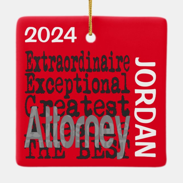 Attorney Extraordinaire ANPASSNINGSBAR Julgransprydnad Keramik (Baksida)
