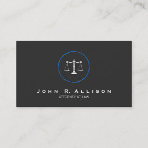 Attorney Justice Scales Black White och Blue Visitkort