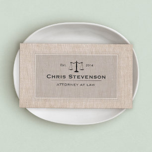 Attorney Justice Traditional Vintage Stil Visitkort