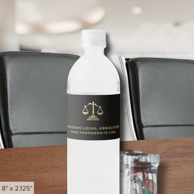 Attorney Law Firm Vattenflaska Labels Vattenflaskor Etikett (Skapare uppladdad)