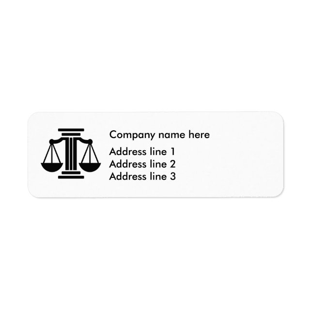 Attorney Law  Office-Adressetiketter Returadress Etikett (Framsidan)