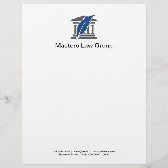 Attorney Law Office Business Stationary-mall Brevhuvud (Framsida)