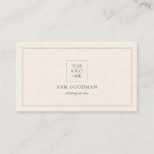 Attorney Lawyer Business Logotyp Visitkort