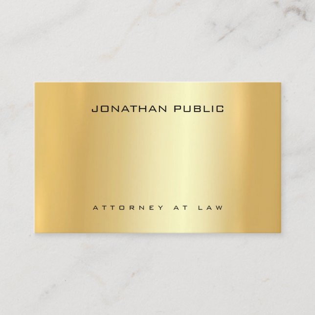 Attorney Lawyer Professionell Guld Template Law Visitkort (Framsida)