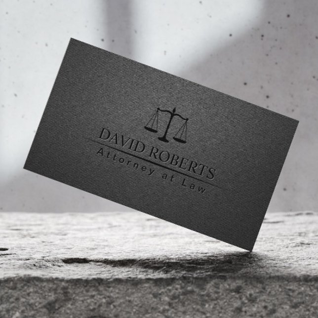 Attorney Lawyer Trendig Carbon Black Professionell Visitkort (Skapare uppladdad)