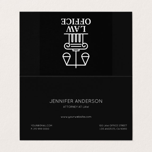Attorney & Legal Affärskort Visitkort (Utsida ovikt)