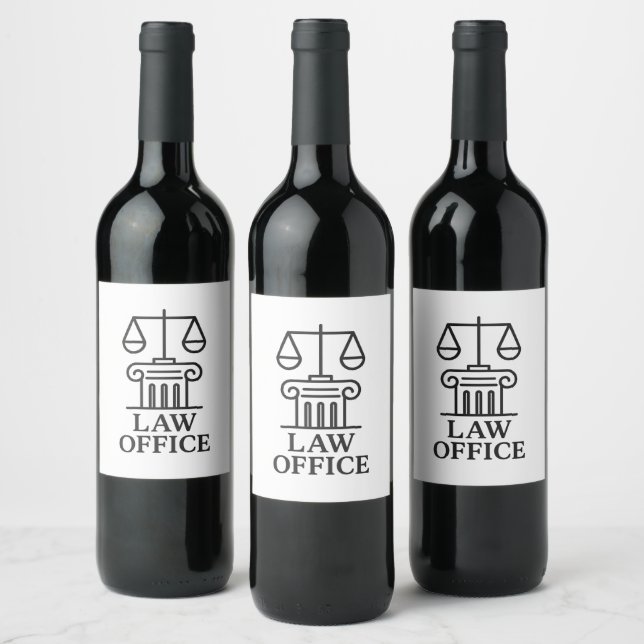 Attorney & Legal Design Vinflaska Etikett (Flaskor)