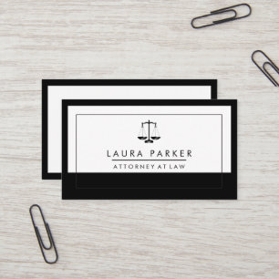 Attorney Legal Lawyer Black Professionell Visitkort