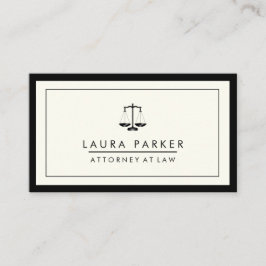 Attorney Legal Lawyer Black Professionell Visitkort