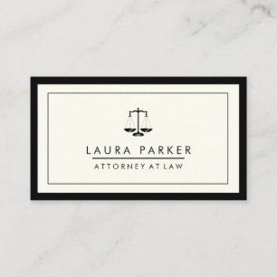 Attorney Legal Lawyer Black Professionell Visitkort