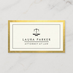 Attorney Legal Lawyer Guld  Professionell  Visitkort