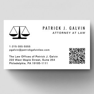 Attorney Legal Professionell QR Code Visitkort