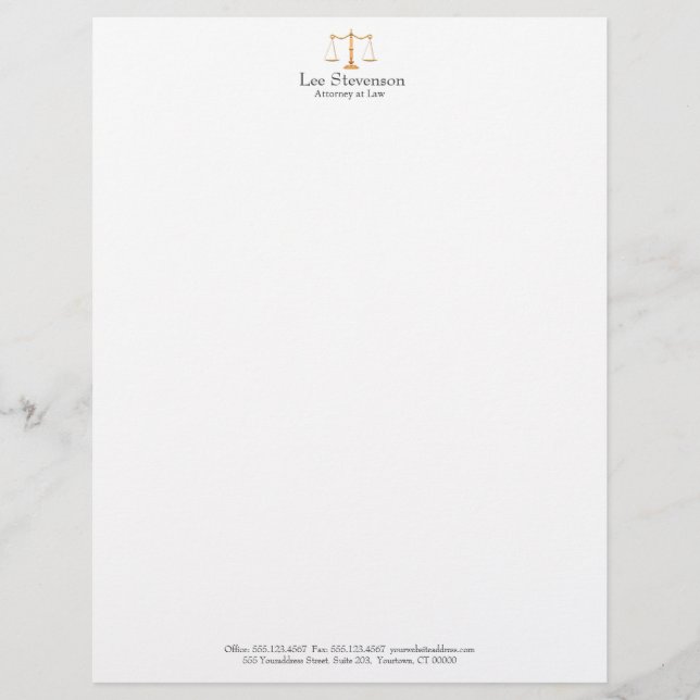 Attorney Letterhead Brevhuvud (Framsida)