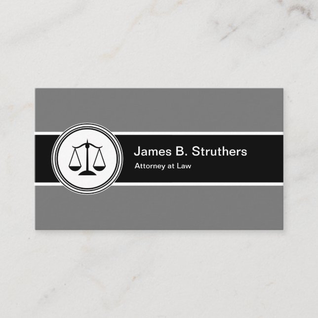 Attorney Logotyp Professionell Visitkort (Framsida)