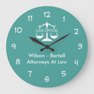 Attorney Office Business Logotyp Wall Clocks Stor Klocka