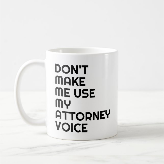 Attorney Office Gift Mugg Funny Quote Slogan Black (Vänster)