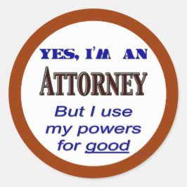 Attorney Powers for Bra Lawyer Say Runt Klistermärke
