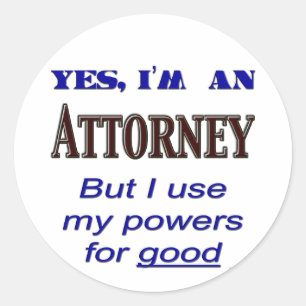 Attorney Powers for Bra Sendering Runt Klistermärke