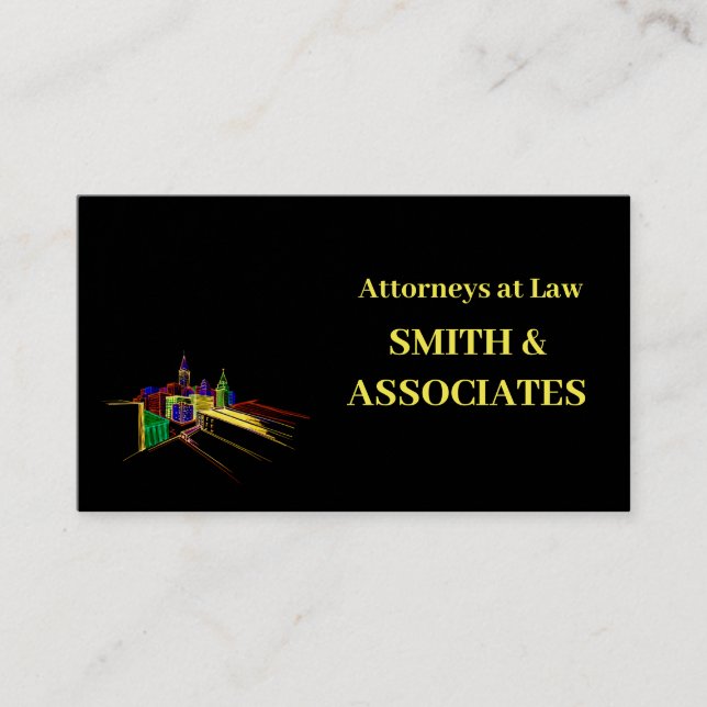 Attorney Professionell Affärskorts Black Visitkort (Framsida)