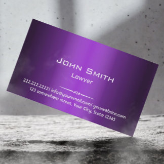 Attorney Professionell Lila Shades Visitkort