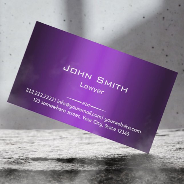 Attorney Professionell Lila Shades Visitkort (Skapare uppladdad)