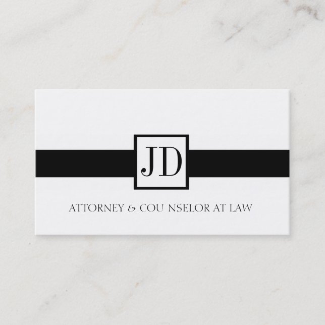 Attorney Ribbon Square - Available Letterhead - Visitkort (Framsida)