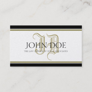 Attorney Roman Golden Monogram Visitkort