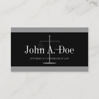 Attorney Silver Black Banner Visitkort