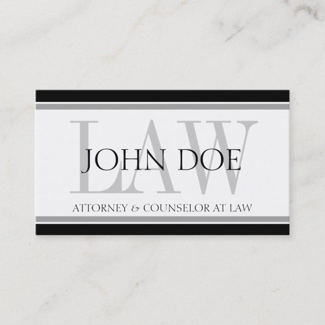 Attorney Silver LAW Visitkort (Framsida)