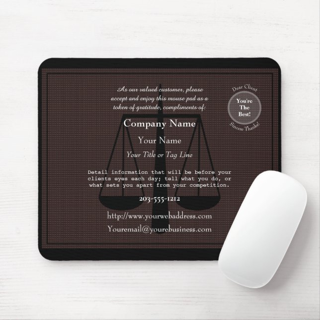 Attorney's Promotional Mouse Pad - HAMbyWG Musmatta (Med mus)
