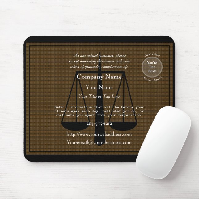 Attorney's Promotional Mouse Pad - HAMbyWG Musmatta (Med mus)