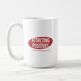 Attracting Positives Good Luck Only Typography Des Kaffemugg
