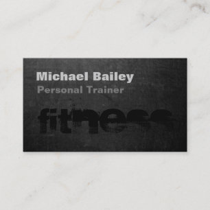 Attractive Black Grått Chalkboard Personal Trainer Visitkort