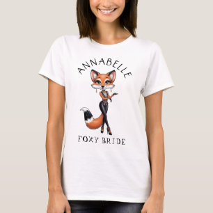 Attractive Foxy Bride Bachelorette Party White T Shirt