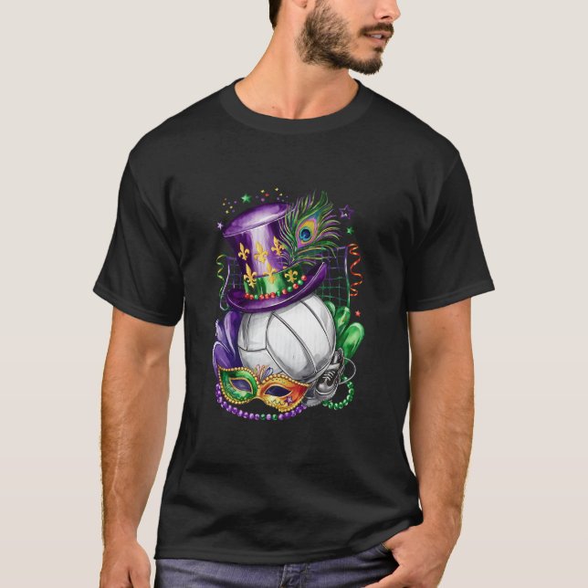 Attractive Mardi Gras Mix Volleyball Costume Festi T Shirt (Framsida)